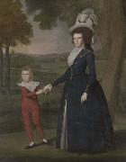 Ralph Earl Mrs. William Moseley (Laura Wolcott), (1761-1814) and her son Charles (1786-1815) France oil painting artist